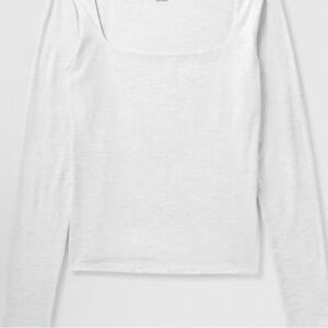 Chic White Long Sleeve Women's Top